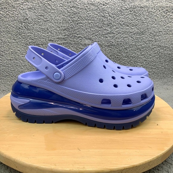 Crocs Other - Crocs Classic Mega Crush Platform Clogs Mens Size 11 Shoes Purple Rubber Chunky